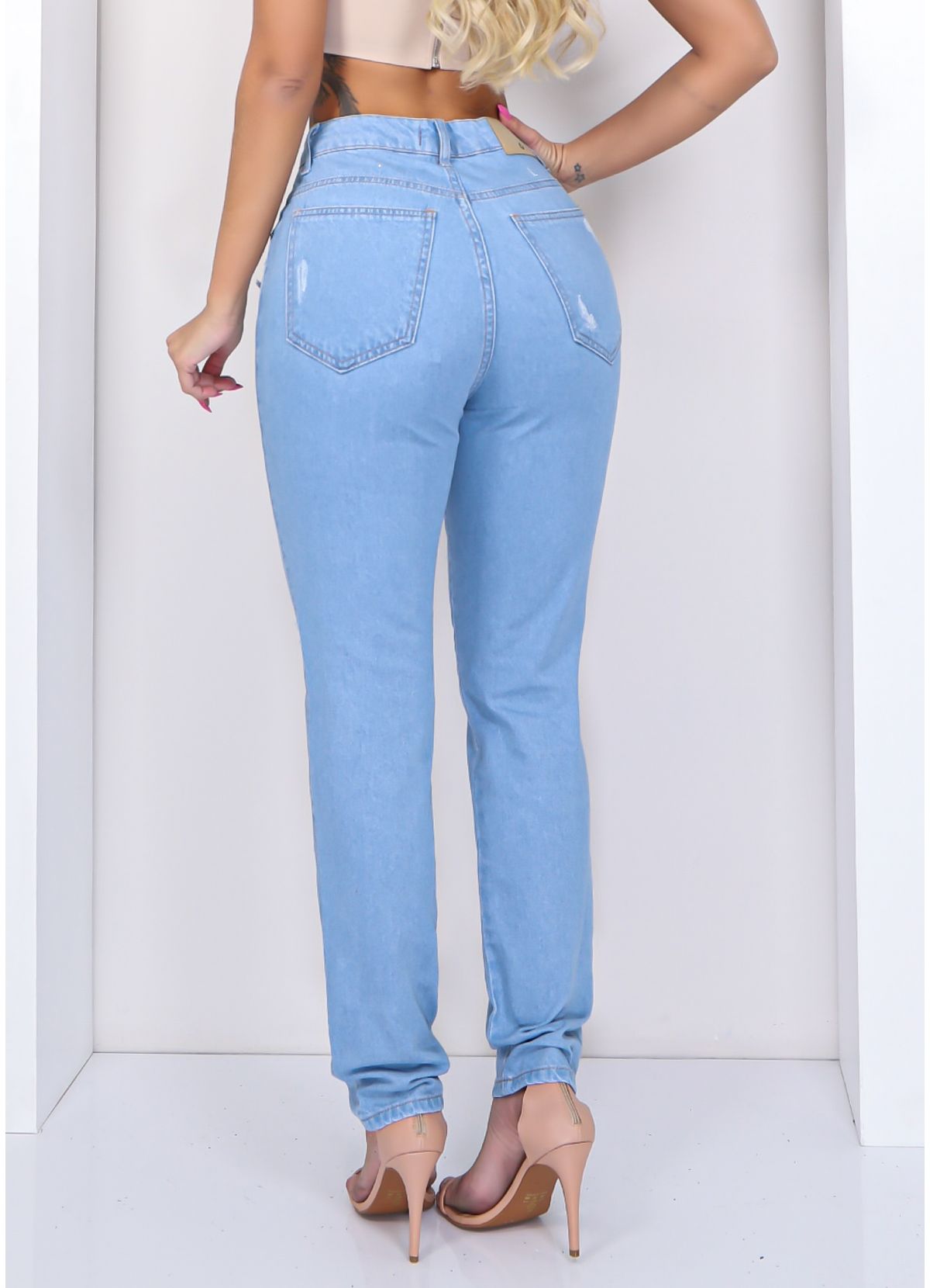 Calça Mom Jeans  Calça Feminina Top Jeans Nunca Usado 77697670