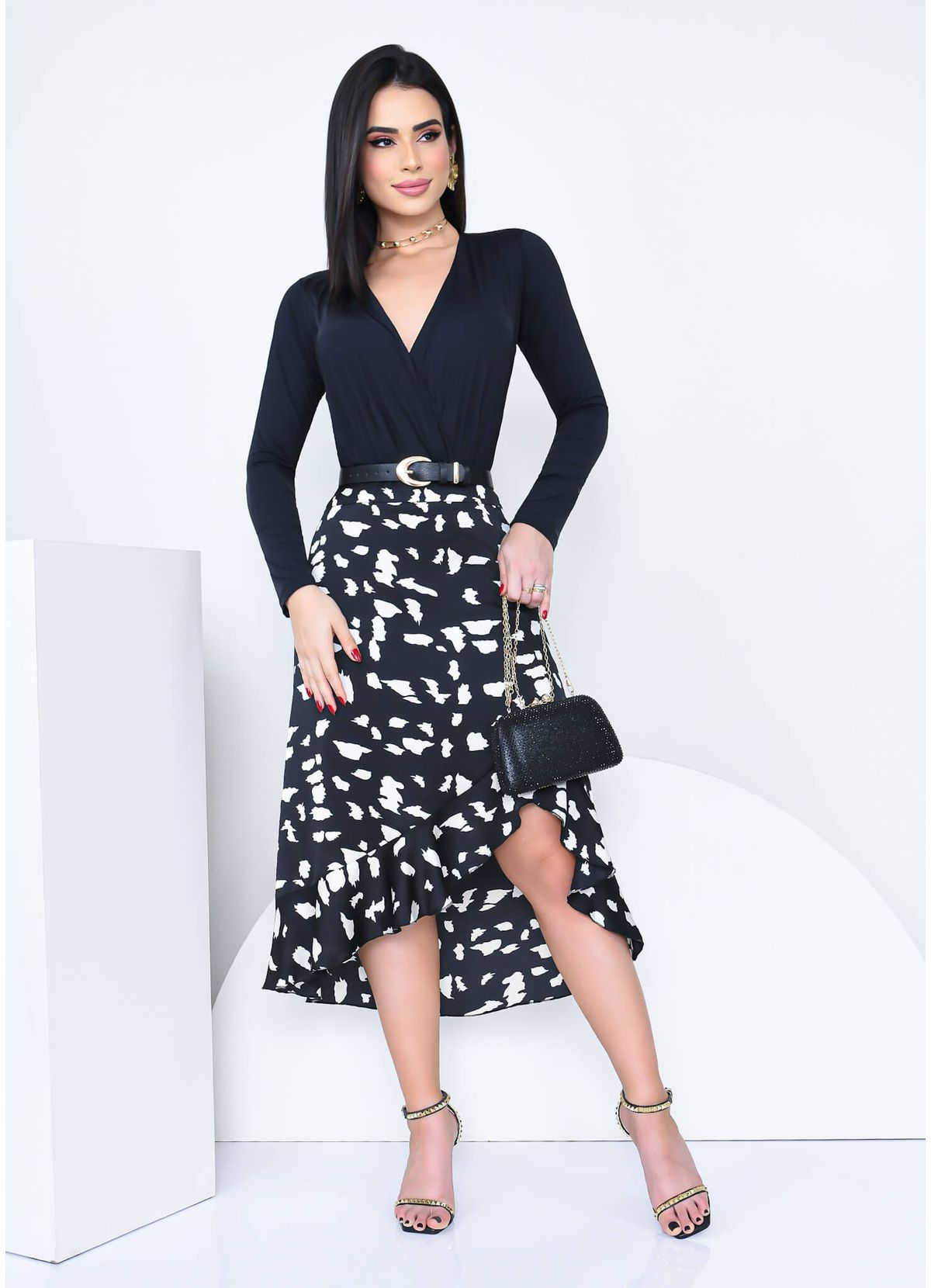 Saia midi mullet hot sale